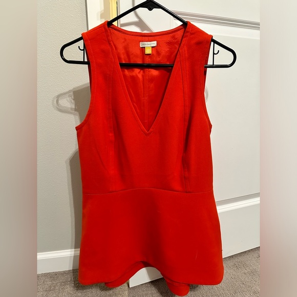 Anthropologie Brand Peplum V Neck Top - Picture 2 of 5